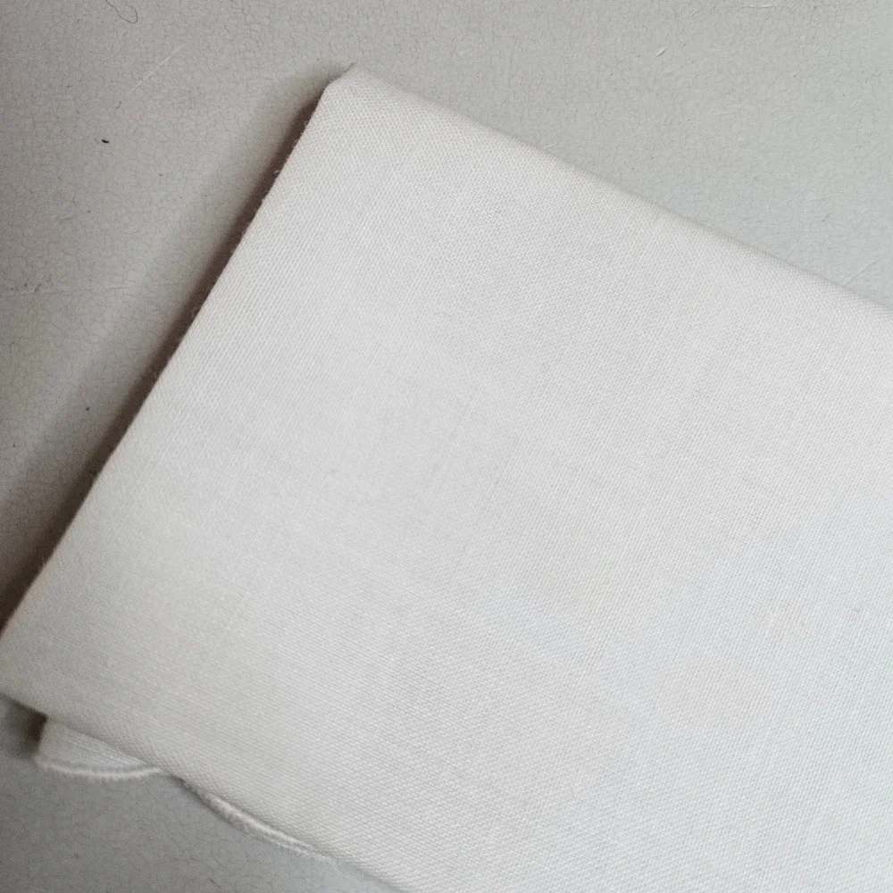 Vintage White Linen Napkins Set of 8 Floral Embroidery Scalloped Edge 16.5 inch